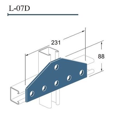 Купить 4 отверстия 5 отверстия 6 отверстий Tee Gusset Plate Strut Channel Fittings Аксессуары online manufacture